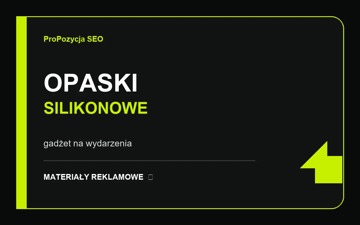 Opaski silikonowe z nadrukiem na wydarzenia i akcje promocyjne